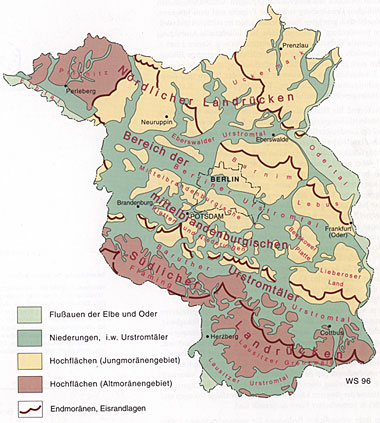 Geomorphologische Großeinheiten Brandenburgs